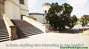 Euro slut says, give me a facial