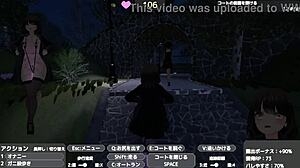 Serika exposing in naked coat publicly