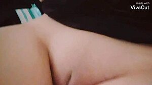 A solo girl enjoys fingering her perfect pussy
