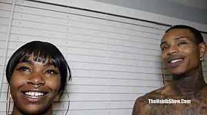 18-Year-Old Blasian Star Experiences First Gangbang with Massive Cocks