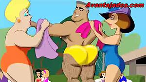 Cartoon gay orgy with hot guys