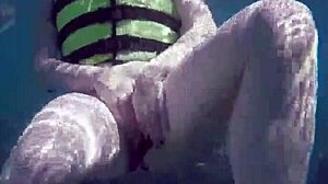 German teen VeronikaVonk flashes big boobs by the sea