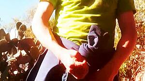 Young Gay Man Strokes His Hard Cock Alone In Bedroom