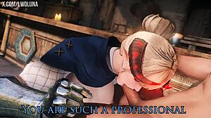 I'm a Cute Blonde Demon in Skyrim Getting My Ass Fucked Hard