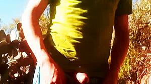 Young Gay Man Strokes His Hard Cock Alone In Bedroom