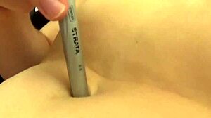 Belly Button Play Featuring Fifi Foxx, A Topless Brunette With Natural Tits, In Fetish Scene