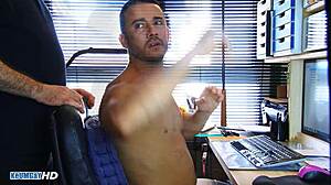 sexy guy gets ass massage