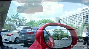 Sara Jay and Lauren Philips play with tits while sharing a big cock 😈