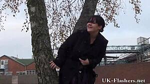 Can You Handle Andreas' Daring Outdoor Flashing And Striptease?