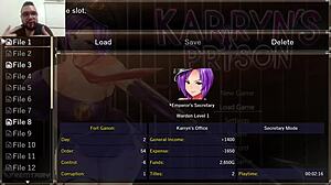 Karryn prison hentai game with big tits and ass masturbation