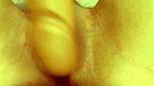 Hot redhead babe toys close-up on webcam 😍