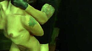 Nasty slut punished with rough doggystyle bondage