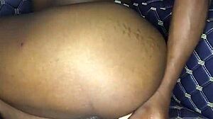 12-inch dildo insertion shakes thighs in asshole