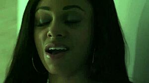 Ebony masseuse tribs babe