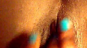 i'm fingering my pretty ebony pussy close up with black skin