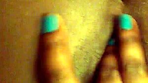 i'm fingering my pretty ebony pussy close up with black skin