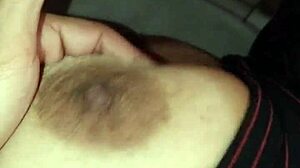 She called me to watch Netflix and fell asleep on my lap, I secretly filmed her beautiful tits