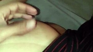 She called me to watch Netflix and fell asleep on my lap, I secretly filmed her beautiful tits