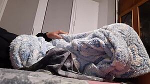 amateurs set up room in cold apartment to warm up with sex