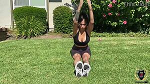 Inked ladyboy Ava Lee in Italian-themed hardcore scene
