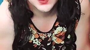 4k shemale in cute sissy dresses rides a white gay boy with big ass