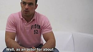Gay hardcore scene with a sucking amateur bottom in Czech reality video