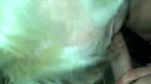 slutty wife gives sexy blow job to her husband at home