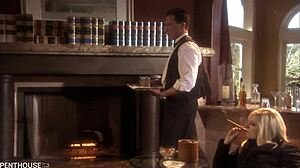 penthousegold com - bartender, wanna ride with hot blonde kylee reese in black lingerie?