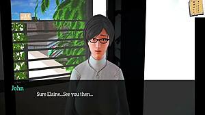 In my new family, the anime characters engage in erotic acts