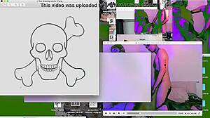 Twink gets bareback fucked on webcam desk