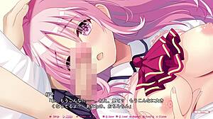 Anime scene of sakurako sonoike making lovers in hajilove fandisk