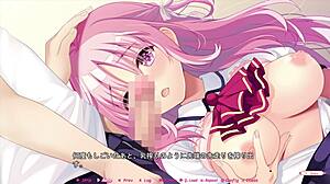 Anime scene of sakurako sonoike making lovers in hajilove fandisk