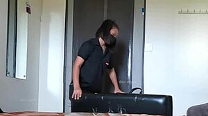 Indian teen flashes cock during spa massage