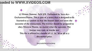 F4M Femdom Joi Session 6 Of 12 With Domination And Orgasm