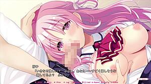 Anime scene of sakurako sonoike making lovers in hajilove fandisk