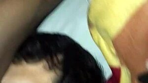 Negro shoves black dick in mouth.