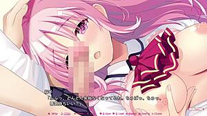 Anime scene of sakurako sonoike making lovers in hajilove fandisk