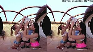 Three Amazing Table Tennis Pussies On Desk