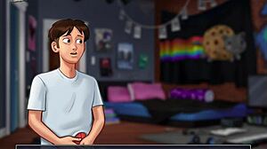 I am exploring summertime saga 64 with its anime cartoon elements