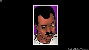 Savita Bhabhi's adventure in episode 43 unfolds in indian cartoon comic style.