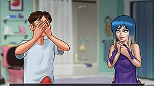 I am exploring summertime saga 64 with its anime cartoon elements