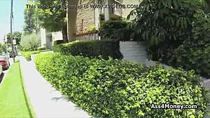 icy blonde skips class for a quick outdoor break