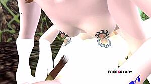 Teen threesome sex in 3D animated hentai