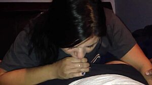 Brunette Teen 18+ Gets Facial After Blowjob!