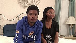 Amateur ebony chick sucks and gets fucked hard by boyfriend in doggystyle