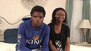 Amateur ebony chick sucks and gets fucked hard by boyfriend in doggystyle