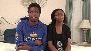 Amateur ebony chick sucks and gets fucked hard by boyfriend in doggystyle