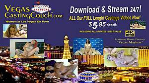 Cinnamon Bailey and Karma in Las Vegas lesbian casting: kissing, licking, rubbing, scissoring, squirting?