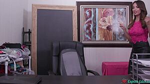 French milf Anissa Kate sucks cock for a greencard