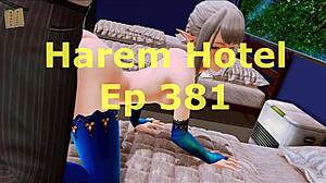 Exploring the harem hotel in game episode 381.